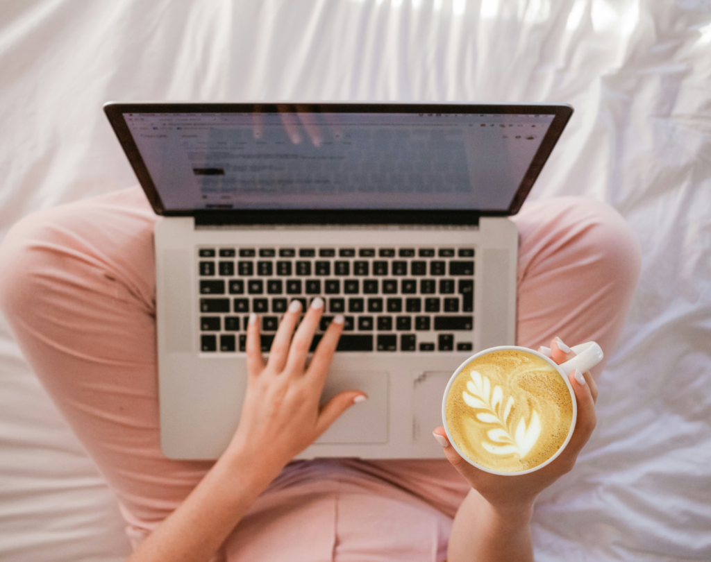 woman working on computer