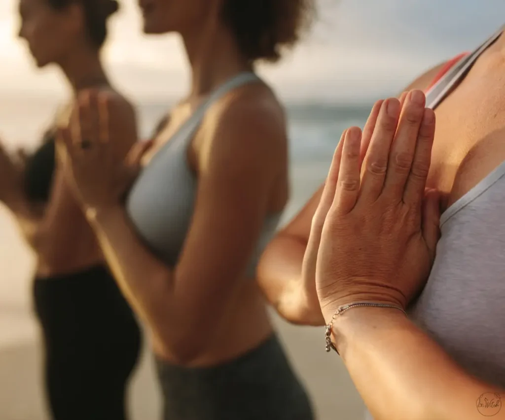 women doing yoga